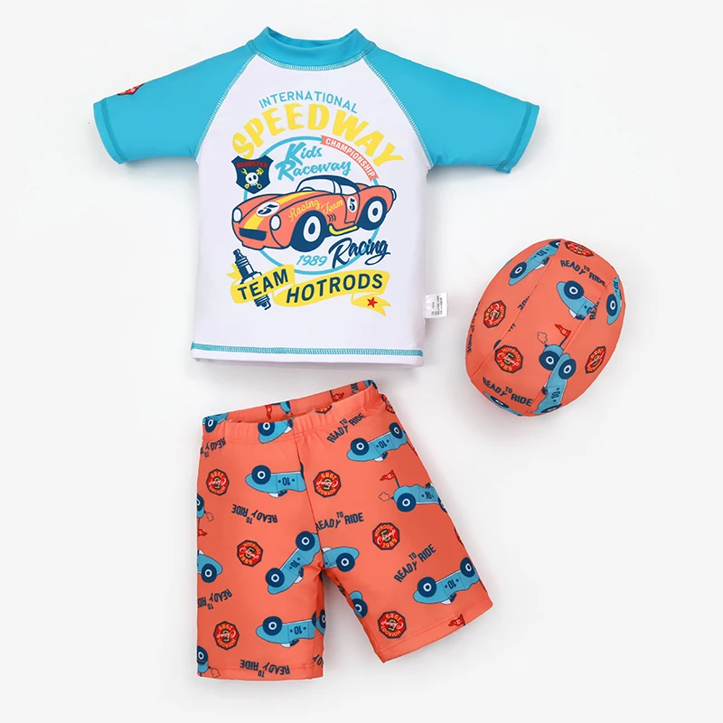 CARDE HOMES Plus Size 3 Pieces Set Short Sleeve Boy Swimsuit Swimming Trunks Bathing Cap UV Protection Children Cartoon Swimwear
CARDE HOMES Plus Size 3 Pieces Set Short Sleeve Boy Swimsuit Swimming Trunks Bathing Cap UV Protection Children Cartoon Swimwear