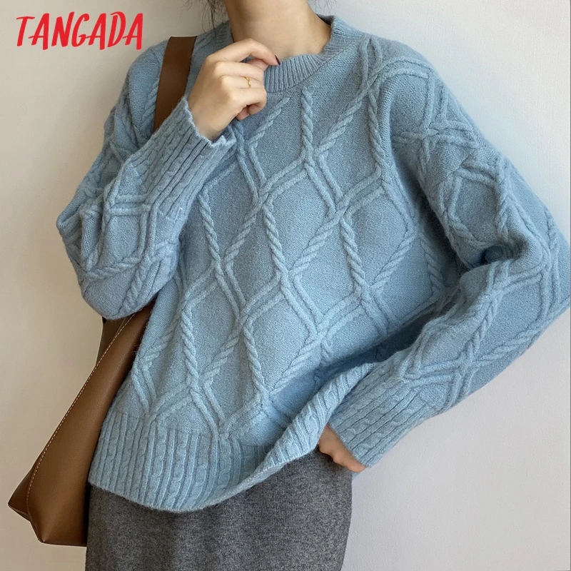 Tangada женские зимние элегантные узор в виде косички коричневый вязаный свитер джемпер с круглым вырезом женские пуловеры оверсайз шикарные ...
Tangada женские зимние элегантные узор в виде косички коричневый вязаный свитер джемпер с круглым вырезом женские пуловеры оверсайз шикарные ...