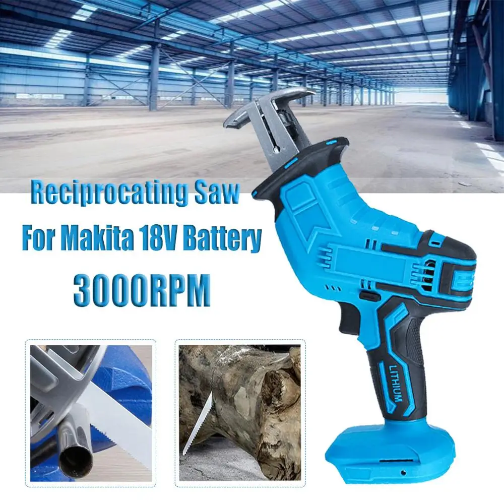 

3000rpm/min Cordless Electric Saw Reciprocating Saw Portable Electric Stepless Speed Change Suitable For Makita 18V Battery