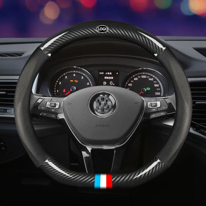 Чехол на руль автомобиля из углеродного волокна 38 см для Volkswagen VW Все модели Polo Golf Jetta аксессуары для интерьера автомобиля Стайлинг автомобил...
Чехол на руль автомобиля из углеродного волокна 38 см для Volkswagen VW Все модели Polo Golf Jetta аксессуары для интерьера автомобиля Стайлинг автомобил...