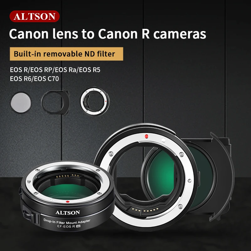 ALTSON EF-R CPL Interchangeable ND Dimming Filter Canon Adapter Ring EF/EF-S Lens Mount To Rp Micro Single Macro Ring 
ALTSON EF-R CPL Interchangeable ND Dimming Filter Canon Adapter Ring EF/EF-S Lens Mount To Rp Micro Single Macro Ring