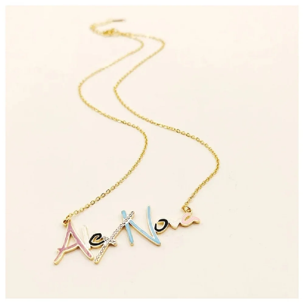 Personalized Name Necklace Custom Enamel Name Pendant Rainbow Enamel Zircon Name Necklace Calligraphy Kids Child Gift Jewelry
Personalized Name Necklace Custom Enamel Name Pendant Rainbow Enamel Zircon Name Necklace Calligraphy Kids Child Gift Jewelry