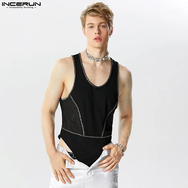 Sexy Stylish New Men's Homewear Bodysuits INCERUN 2023 Stylish Casual Male Flash Fabric Splice Solid Sleeveless Jumpsuits S-5XL
Sexy Stylish New Men's Homewear Bodysuits INCERUN 2023 Stylish Casual Male Flash Fabric Splice Solid Sleeveless Jumpsuits S-5XL