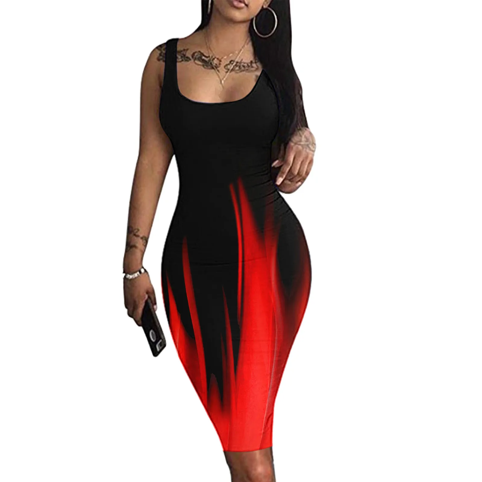 Women Sexy Summer Dresses Elegant O Neck Print Sleeveless Tank Dress Close Fitting Club Beach Midi Dress for Women for Summer
Women Sexy Summer Dresses Elegant O Neck Print Sleeveless Tank Dress Close Fitting Club Beach Midi Dress for Women for Summer
