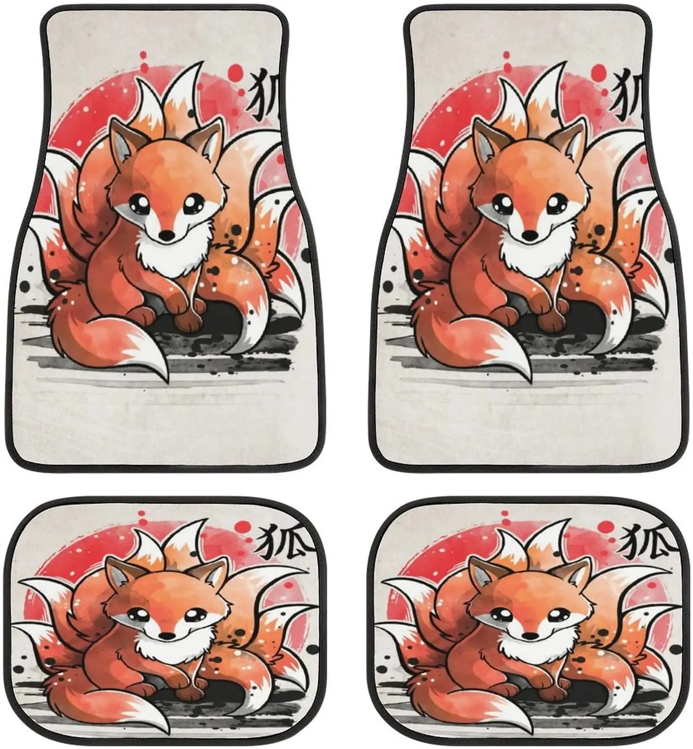 Kawaii Anime Animal Nine Tailed Fox Art Aesthetics Car Mats FrontRear 4-Piece Full Set Carpet Car SUV Truck Floor Mats with Non
Kawaii Anime Animal Nine Tailed Fox Art Aesthetics Car Mats FrontRear 4-Piece Full Set Carpet Car SUV Truck Floor Mats with Non