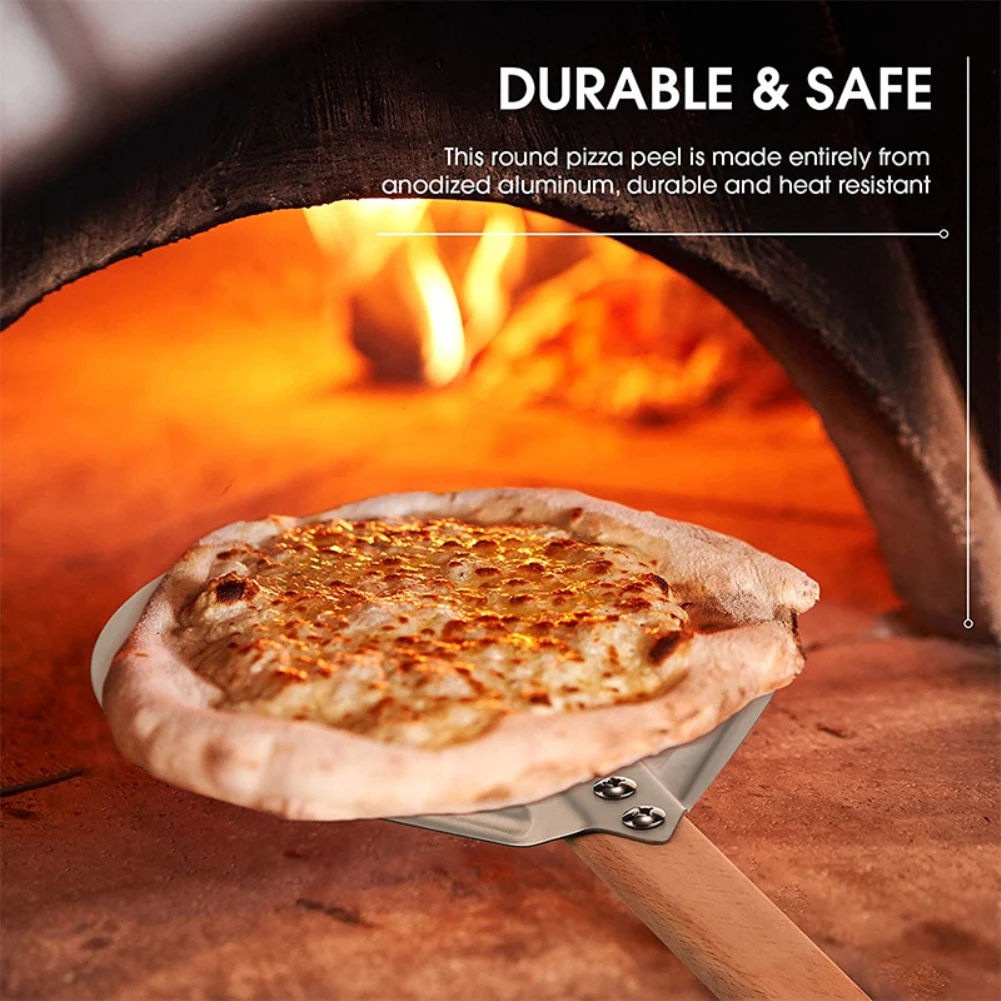 Stainless Steel Pizza Premium Aluminum Pizza Shovel Peel Lifter Tools Non Slip Wooden Handle Cake For Kitchen
Stainless Steel Pizza Premium Aluminum Pizza Shovel Peel Lifter Tools Non Slip Wooden Handle Cake For Kitchen