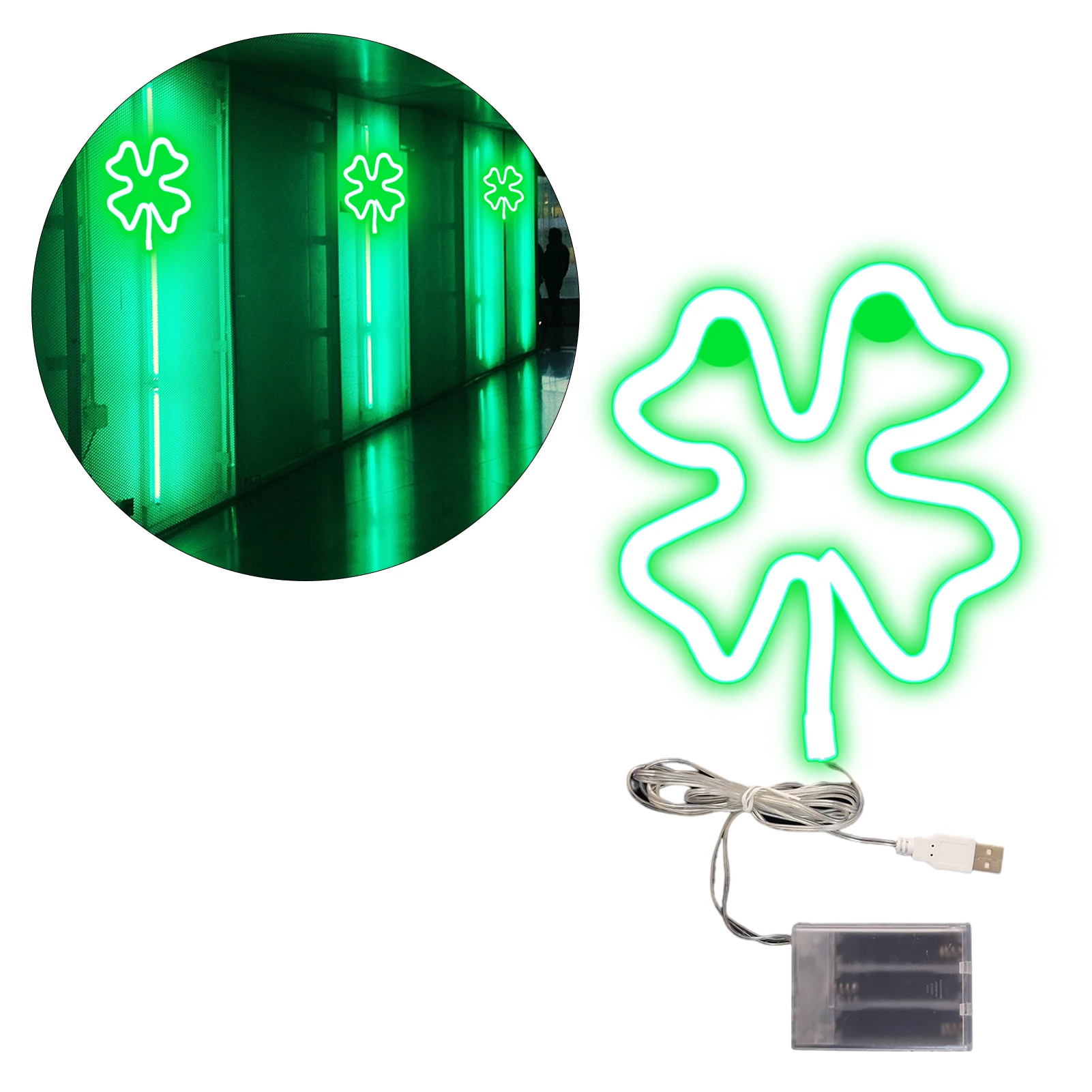 Shamrock LED Neon Signs Cute Green Clover Night Light St. Patrick's Day Pendants Lamp With 2 Hole Kids Bedroom Living Room 
Shamrock LED Neon Signs Cute Green Clover Night Light St. Patrick's Day Pendants Lamp With 2 Hole Kids Bedroom Living Room