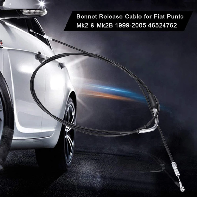 46524762 Black Car Bonnet Release Cable for Fiat Punto Mk2 & Mk2B 1999-2005
46524762 Black Car Bonnet Release Cable for Fiat Punto Mk2 & Mk2B 1999-2005