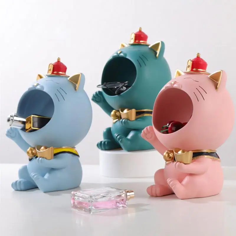Zhaocai Cat Resin Storage Decoration Desktop Porch Key Tray Fortune Cat Crafts Furnishings Home Creativity Living Room Ornament 
Zhaocai Cat Resin Storage Decoration Desktop Porch Key Tray Fortune Cat Crafts Furnishings Home Creativity Living Room Ornament