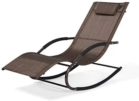 Outdoor Chaise Lounge with Detachable Pillow for , Lawn, Pool, Brown 
Outdoor Chaise Lounge with Detachable Pillow for , Lawn, Pool, Brown