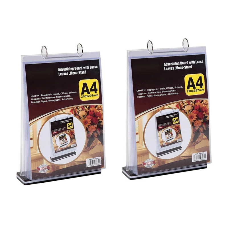 2X A4 Multi-Page Flip Display Card Label Display Stand Detachable Label Business Menu Holder
2X A4 Multi-Page Flip Display Card Label Display Stand Detachable Label Business Menu Holder