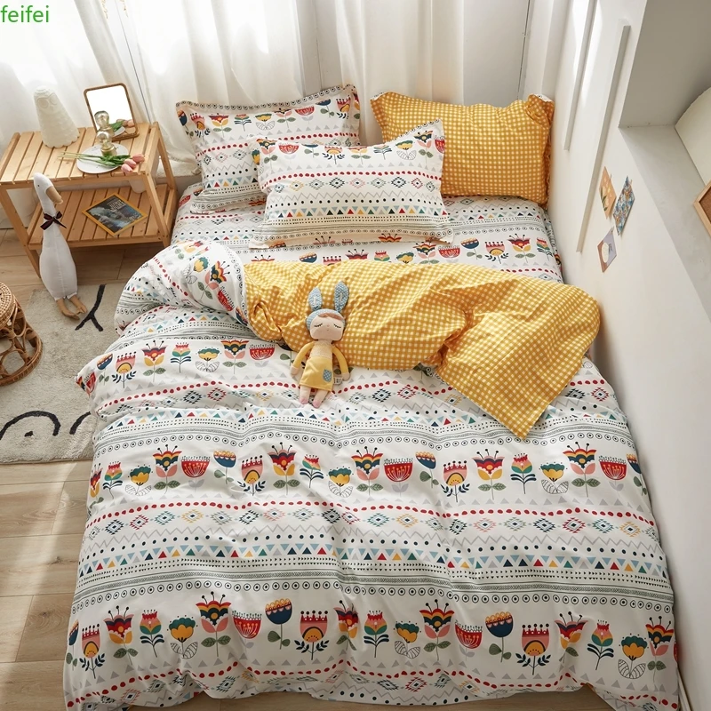 Cotton Bedding Article Duvet Cover Set Printed Cartoon Twin Full Queen King Bed Linen Pillowcase 4pcs Bed Textile
Cotton Bedding Article Duvet Cover Set Printed Cartoon Twin Full Queen King Bed Linen Pillowcase 4pcs Bed Textile