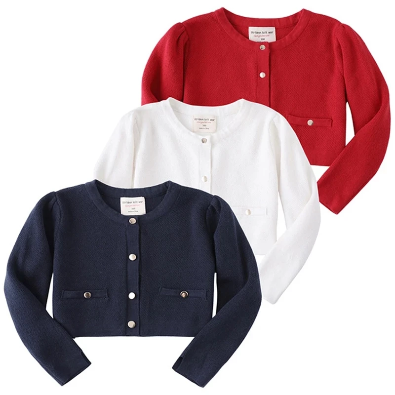 Трикотажный свитер с длинным рукавом для маленьких девочек 1-5 лет 
Трикотажный свитер с длинным рукавом для маленьких девочек 1-5 лет