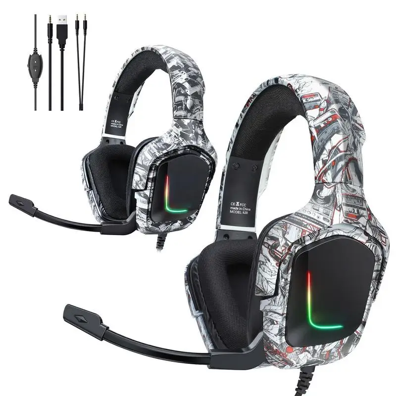 Проводные наушники горячая Распродажа K20 с RGB-подсветкой, игровая гарнитура с микрофоном, камуфляжные наушники с шумоподавлением для игровы...
Проводные наушники горячая Распродажа K20 с RGB-подсветкой, игровая гарнитура с микрофоном, камуфляжные наушники с шумоподавлением для игровы...