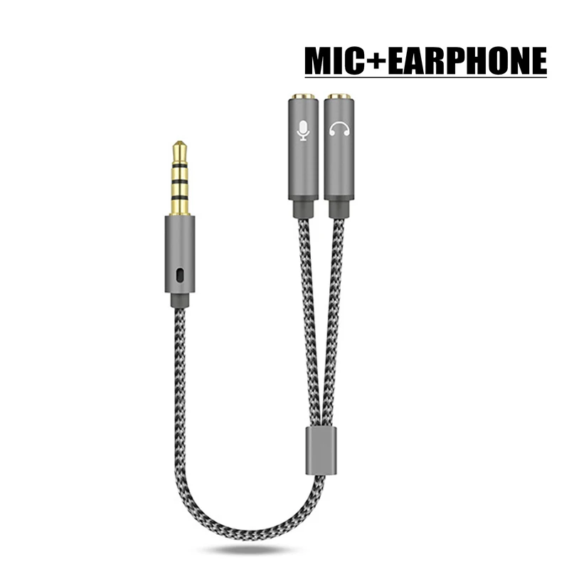 2 in 1 Audio Splitter Cable for Computer Jack 3.5mm 1 Male To 2 Female Mic Y Splitter AUX Cable Headset Splitter Adapter cables 
2 in 1 Audio Splitter Cable for Computer Jack 3.5mm 1 Male To 2 Female Mic Y Splitter AUX Cable Headset Splitter Adapter cables