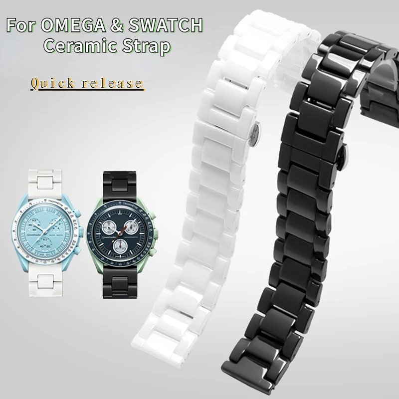 Ремешок быстросъемный для часов Omega & SWATCH Moon, гладкий керамический браслет с складной пряжкой для мужчин и женщин, 20 мм
Ремешок быстросъемный для часов Omega & SWATCH Moon, гладкий керамический браслет с складной пряжкой для мужчин и женщин, 20 мм