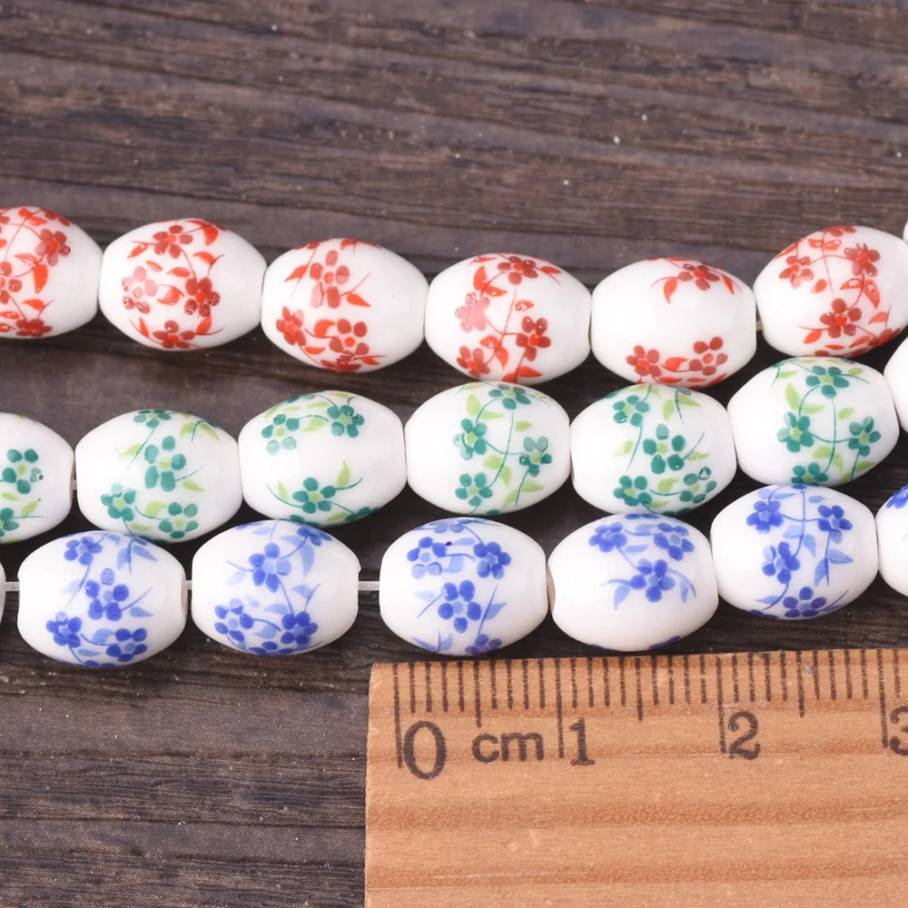20pcs Oval 8x10mm Floral Pattern Loose Ceramic Porcelain Beads for Jewelry Making DIY Crafts
20pcs Oval 8x10mm Floral Pattern Loose Ceramic Porcelain Beads for Jewelry Making DIY Crafts
