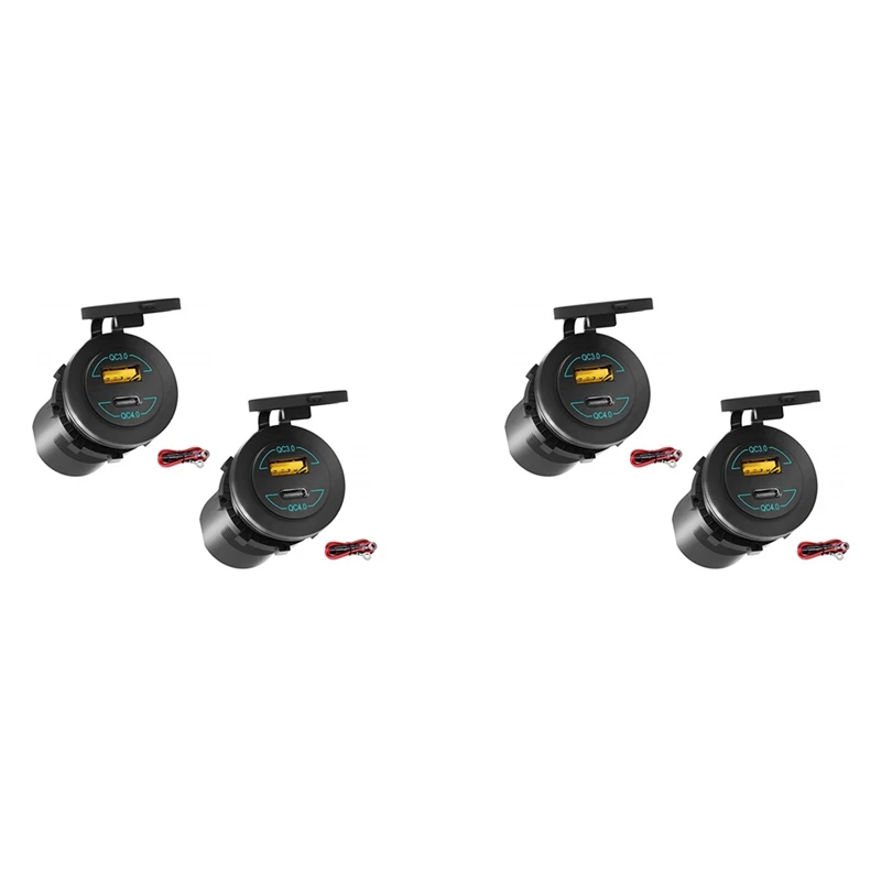 Quick Charge 4.0 PD QC 3.0 USB Car Charger Socket 12V 60W USB Outlet Fast Charger For Car,Boat,Truck,Motorcycle, 4 SET
Quick Charge 4.0 PD QC 3.0 USB Car Charger Socket 12V 60W USB Outlet Fast Charger For Car,Boat,Truck,Motorcycle, 4 SET