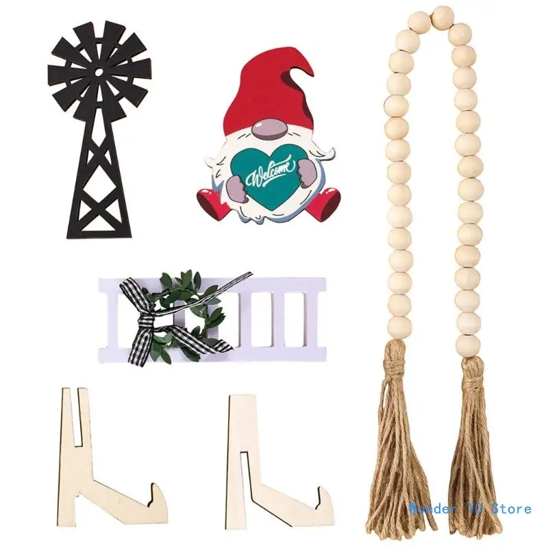 Farmhouse Tiered Tray Decor Gnomes Wood Sign Rustic Farm Signs Wooden Beads Garland Ornaments for Kitchen Shelf Table
Farmhouse Tiered Tray Decor Gnomes Wood Sign Rustic Farm Signs Wooden Beads Garland Ornaments for Kitchen Shelf Table