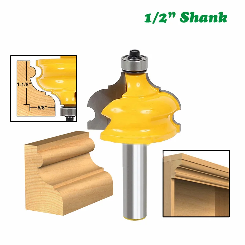 1PC 1/2" 12.7MM Shank Milling Cutter Wood Carving Classical Bead Molding Edging Router Bit Milling Cutter for Woodworking Cutter
1PC 1/2" 12.7MM Shank Milling Cutter Wood Carving Classical Bead Molding Edging Router Bit Milling Cutter for Woodworking Cutter