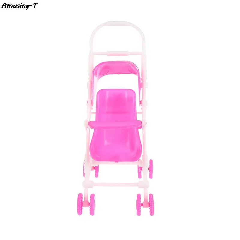 

1PC Doll house scene decorations 12cm doll baby cradle cart doll simulation cart pretend furniture dollhouse accessories