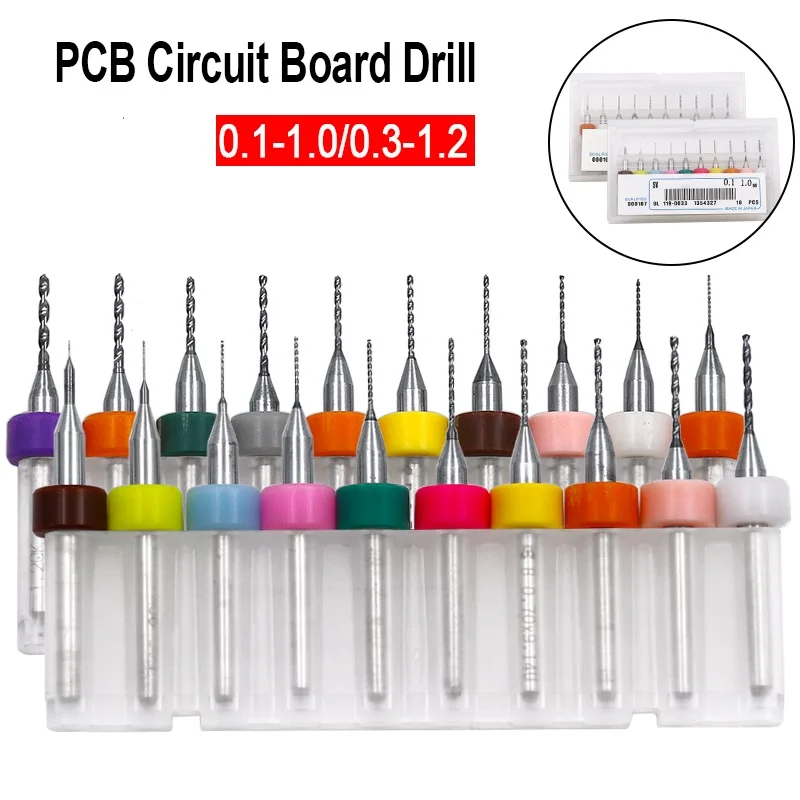 10PCS 0.1-1.2mm Bits Drill Set PCB Circuit Micro Mini Board Print Carbide Drill Bits Tungsten Carbide Tools Parts
10PCS 0.1-1.2mm Bits Drill Set PCB Circuit Micro Mini Board Print Carbide Drill Bits Tungsten Carbide Tools Parts