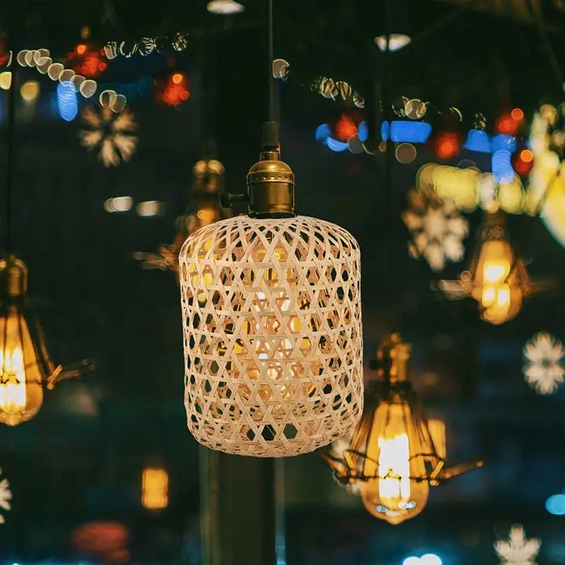 25 30cm Cylindrical Bamboo woven Rural Weaving Pendant Lamp lampshade Pendant light Accessories Hand Knitting Southeast Asia
25 30cm Cylindrical Bamboo woven Rural Weaving Pendant Lamp lampshade Pendant light Accessories Hand Knitting Southeast Asia