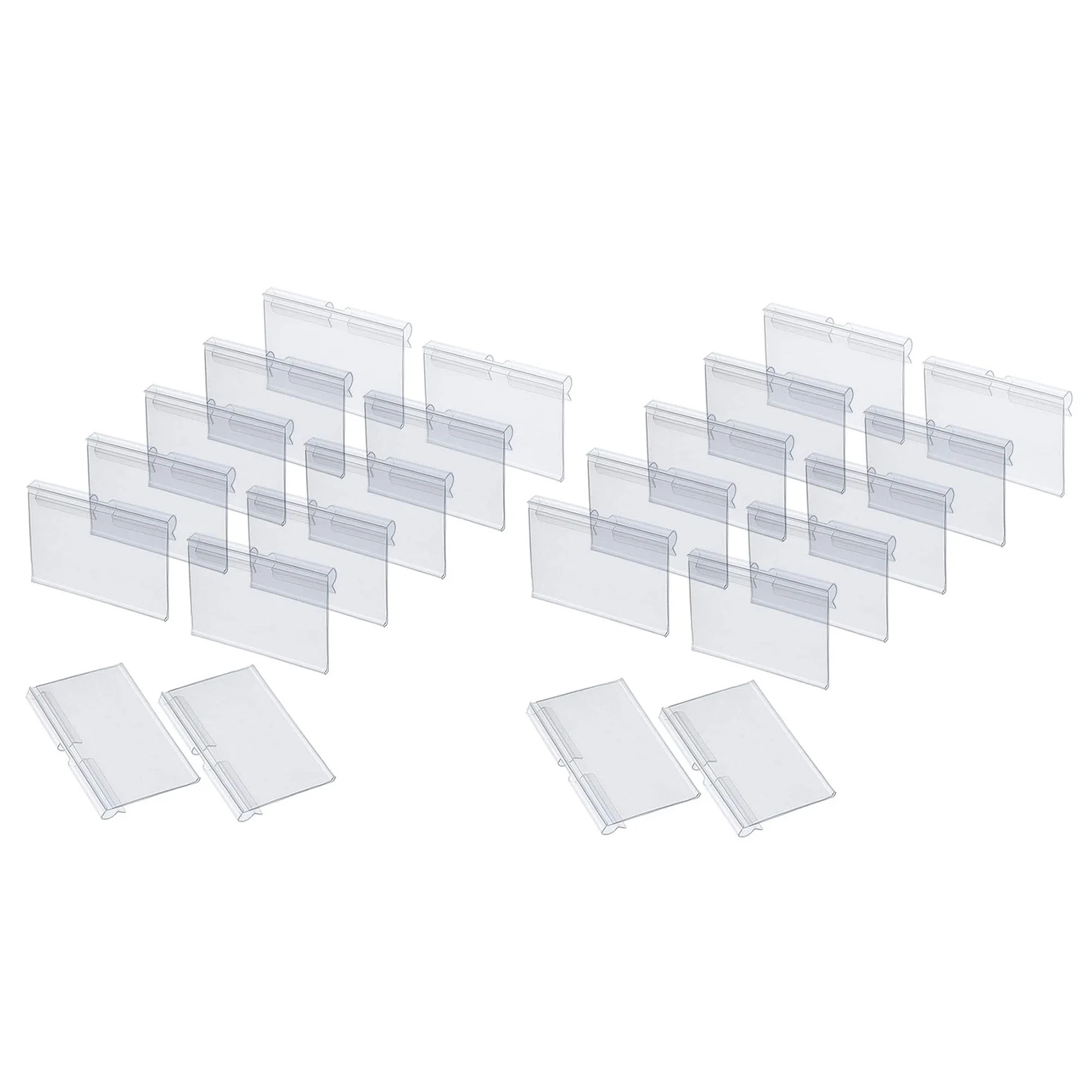 200Pcs Clear Plastic Label Holders for Wire Shelf Retail Price Label Holders Merchandise Sign Display Holder (6 x 4 cm)
200Pcs Clear Plastic Label Holders for Wire Shelf Retail Price Label Holders Merchandise Sign Display Holder (6 x 4 cm)