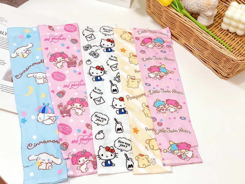 Аниме Sanriod My Melody Kuromi Cinnamoroll KT Cat летние милые Мультяшные солнцезащитные рукава для девушек
Аниме Sanriod My Melody Kuromi Cinnamoroll KT Cat летние милые Мультяшные солнцезащитные рукава для девушек