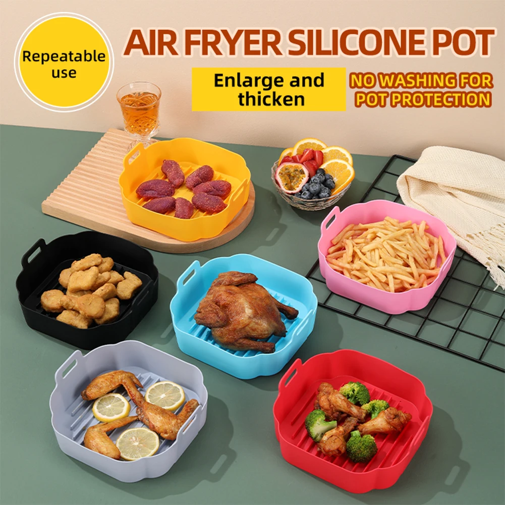 Air Fryer Silicone Pot Reusable Oven Baking Tray Food-grade Air Fryer Basket Liner Replacement for Parchment Paper Kitchen Tool
Air Fryer Silicone Pot Reusable Oven Baking Tray Food-grade Air Fryer Basket Liner Replacement for Parchment Paper Kitchen Tool