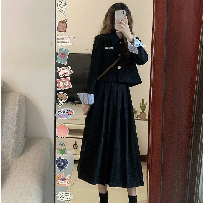 2023 Autumn Winter Women's New Suits Female Long Sleeve Suit Jackets and High Waist Pleated Skirts Ladies Two-piece Sets I178
2023 Autumn Winter Women's New Suits Female Long Sleeve Suit Jackets and High Waist Pleated Skirts Ladies Two-piece Sets I178