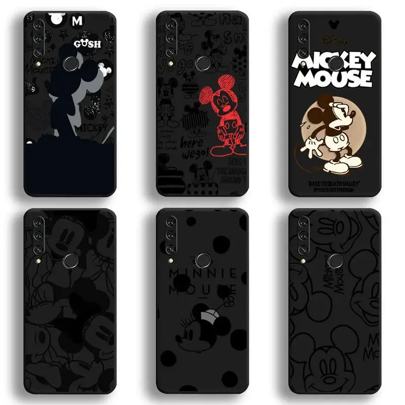 

Cute Cartoon Disney Mickey mouse Phone Case For Huawei Y6P Y8S Y8P Y5II Y5 Y6 2019 P Smart Prime Pro