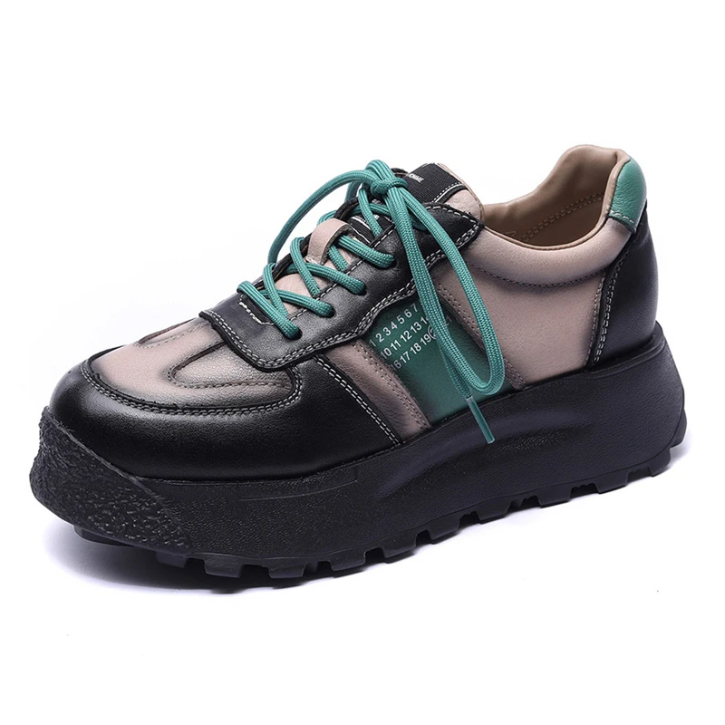 Fashion Sneakers For Women 2022 New Mixed-Color Platform Shoes Genuine Leather Breathable Lace-up Woman Shoes Casual Low-cut
Fashion Sneakers For Women 2022 New Mixed-Color Platform Shoes Genuine Leather Breathable Lace-up Woman Shoes Casual Low-cut