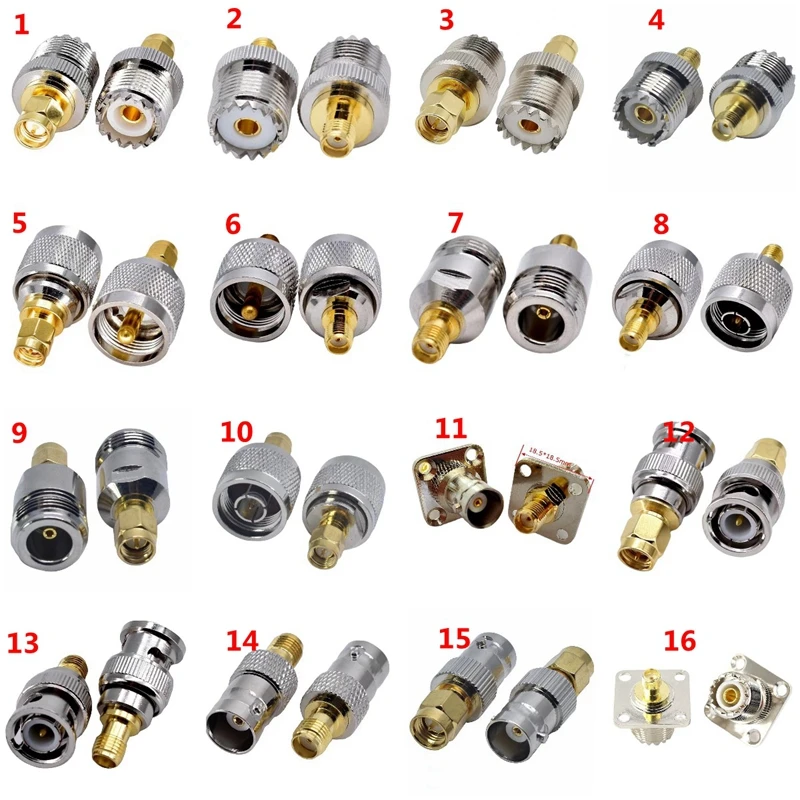 SMA To N BNC UHF PL259 SO239 Connector BNC UHF PL259 SO239 N Type To SMA Male Female RF Coax Adapter Fast Delivery Brass Copper
SMA To N BNC UHF PL259 SO239 Connector BNC UHF PL259 SO239 N Type To SMA Male Female RF Coax Adapter Fast Delivery Brass Copper