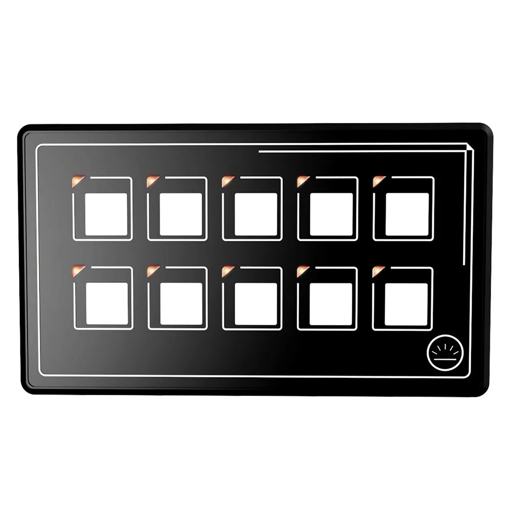 RV And Yacht Modification 10-Position Button Switch Panel Bluetooth 5MM Ultra-thin Membrane Button Switch+APP Control Dual-funct
RV And Yacht Modification 10-Position Button Switch Panel Bluetooth 5MM Ultra-thin Membrane Button Switch+APP Control Dual-funct