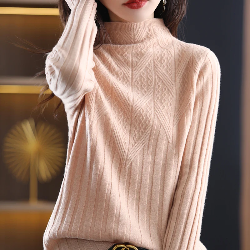 High-End Women Elastic Pullover 100% Wool Sweater Winter New O-Neck Sweater Female Warm Soft Basic Jumper Solid Tops
High-End Women Elastic Pullover 100% Wool Sweater Winter New O-Neck Sweater Female Warm Soft Basic Jumper Solid Tops