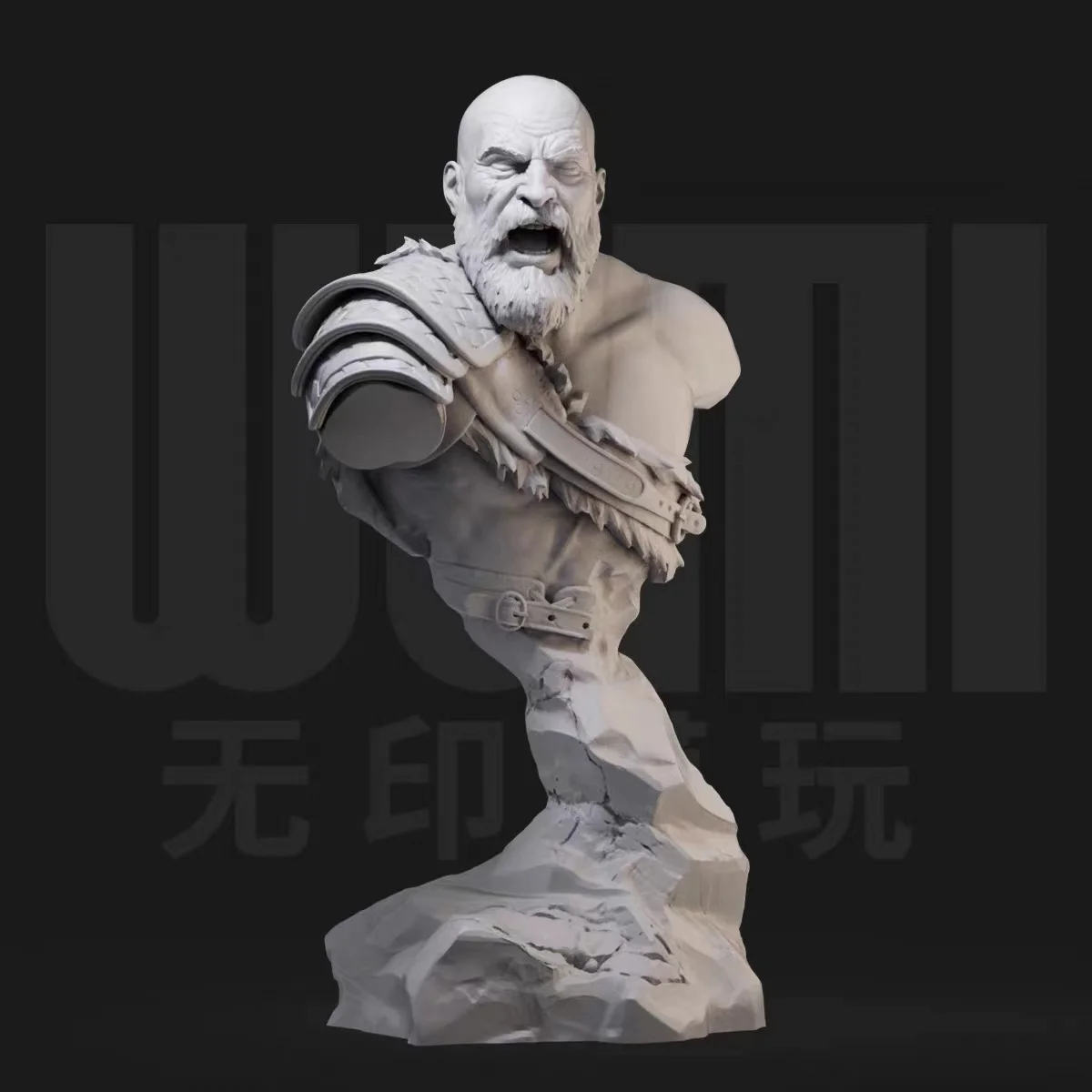 

1/10 Bust of God of War Kuiyeh Kuitus GK white model 3D printing resin figure model
