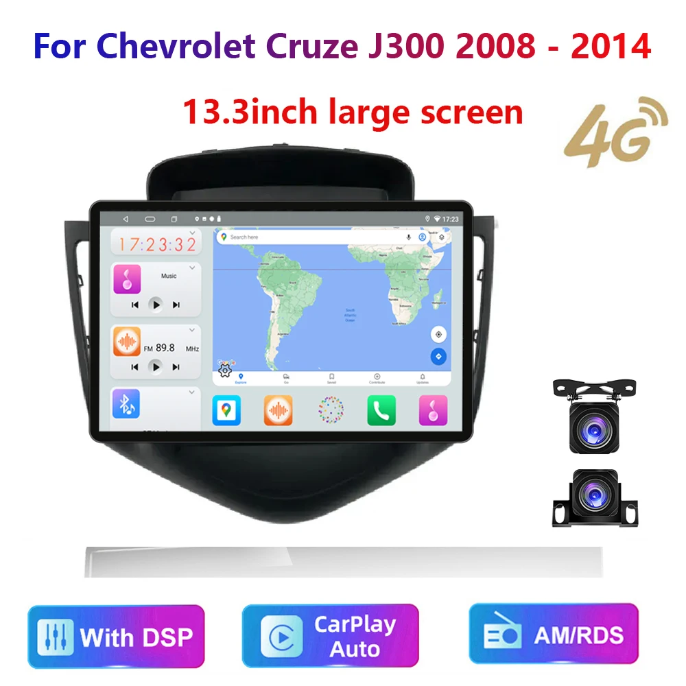 Автомобильная стереомагнитола для Chevrolet Cruze J300 13,3-2008, 2014 дюйма, Android, видео, 2K, GPS, Carplay, 4G, Wi-Fi
Автомобильная стереомагнитола для Chevrolet Cruze J300 13,3-2008, 2014 дюйма, Android, видео, 2K, GPS, Carplay, 4G, Wi-Fi