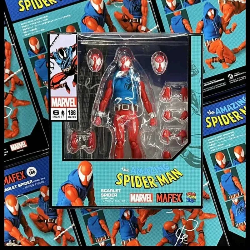 Фигурка Человека-паука Medicom Mafex186 Scarlet Spiderman 15 см, модель детской куклы, украшение комнаты, игрушка, подарок на Рождество
Фигурка Человека-паука Medicom Mafex186 Scarlet Spiderman 15 см, модель детской куклы, украшение комнаты, игрушка, подарок на Рождество