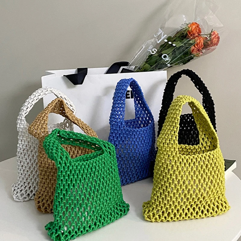 Cotton Linen Woven Hollow Out Handbag for Women Simple Mesh Tote Summer High Quality Travel Beach Bag Female Shopping Bag
Cotton Linen Woven Hollow Out Handbag for Women Simple Mesh Tote Summer High Quality Travel Beach Bag Female Shopping Bag