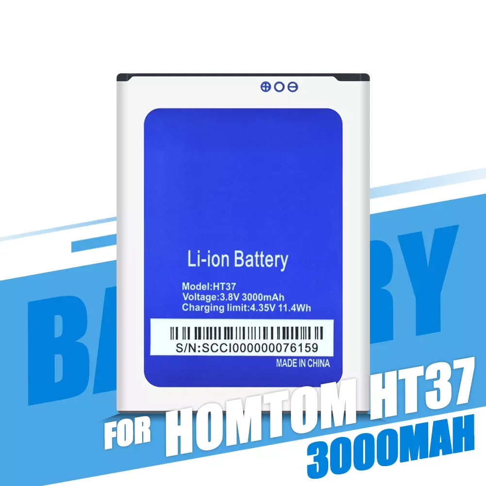 New 3000mAh Hight capacity Battery for Homtom HT37 Battery For Homtom HT37 pro Cell Phone Replacement Batteries Rechargeable
New 3000mAh Hight capacity Battery for Homtom HT37 Battery For Homtom HT37 pro Cell Phone Replacement Batteries Rechargeable