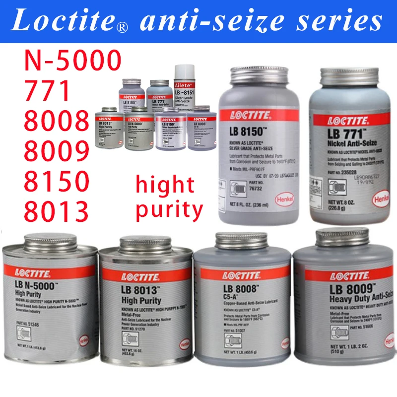 anti-seize agent Loctite 771 8013 5000 anti-jam agent 8008 nickel-based anti-occlusion copper-based gear chain bearing lubricant
anti-seize agent Loctite 771 8013 5000 anti-jam agent 8008 nickel-based anti-occlusion copper-based gear chain bearing lubricant