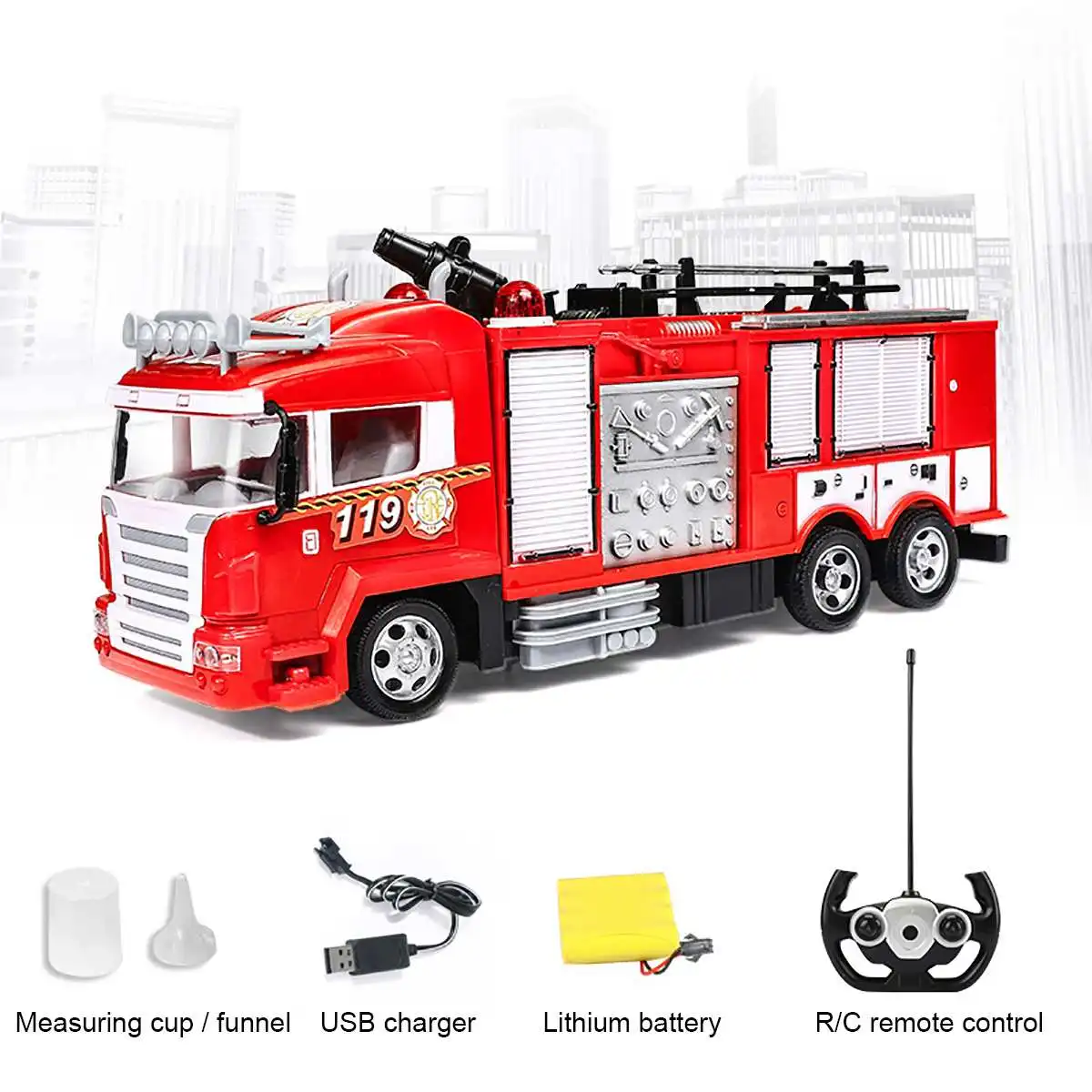 RC Fire Truck Spray Water Gun Toy Truck Firetruck Fireman Fire Truck Engine Vehicle Car Music Light Educational Boy Kids Toys
RC Fire Truck Spray Water Gun Toy Truck Firetruck Fireman Fire Truck Engine Vehicle Car Music Light Educational Boy Kids Toys