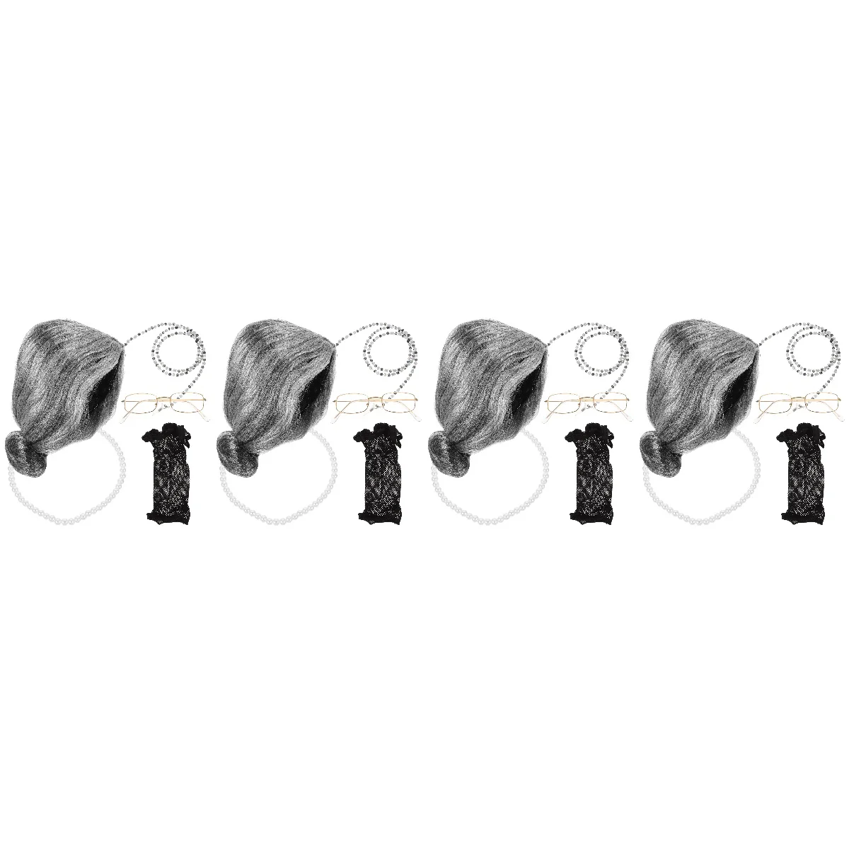 4 Sets Granny Set Suits Kids Stage Performance Props Grandma Dress Grey Wigs Old Lady K Silk Old Lady Costume Set Miss
4 Sets Granny Set Suits Kids Stage Performance Props Grandma Dress Grey Wigs Old Lady K Silk Old Lady Costume Set Miss
