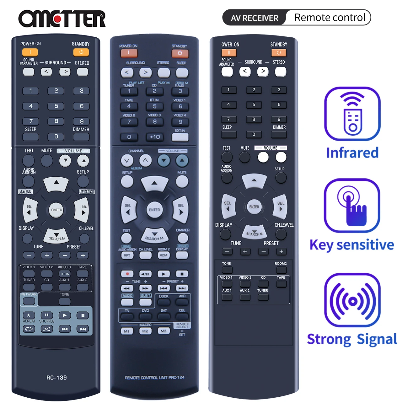 New RC-139 RC-133 PRC-124 For Sherwood AV AUDIO/VIDEO Remote Control RD-7503 RD606I RC-138 RC-133 RD-6505 RD-606i RD-6506
New RC-139 RC-133 PRC-124 For Sherwood AV AUDIO/VIDEO Remote Control RD-7503 RD606I RC-138 RC-133 RD-6505 RD-606i RD-6506