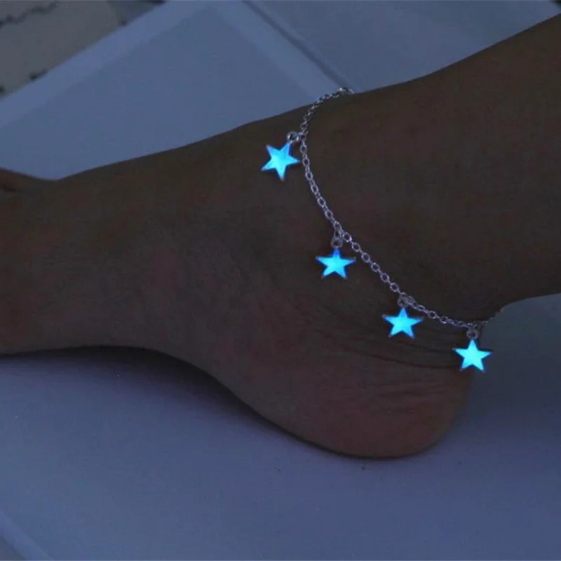 Simple New Fluorescent Blue Five-pointed Star Tassel Anklet Women Beach Jewelry Gifts
Simple New Fluorescent Blue Five-pointed Star Tassel Anklet Women Beach Jewelry Gifts