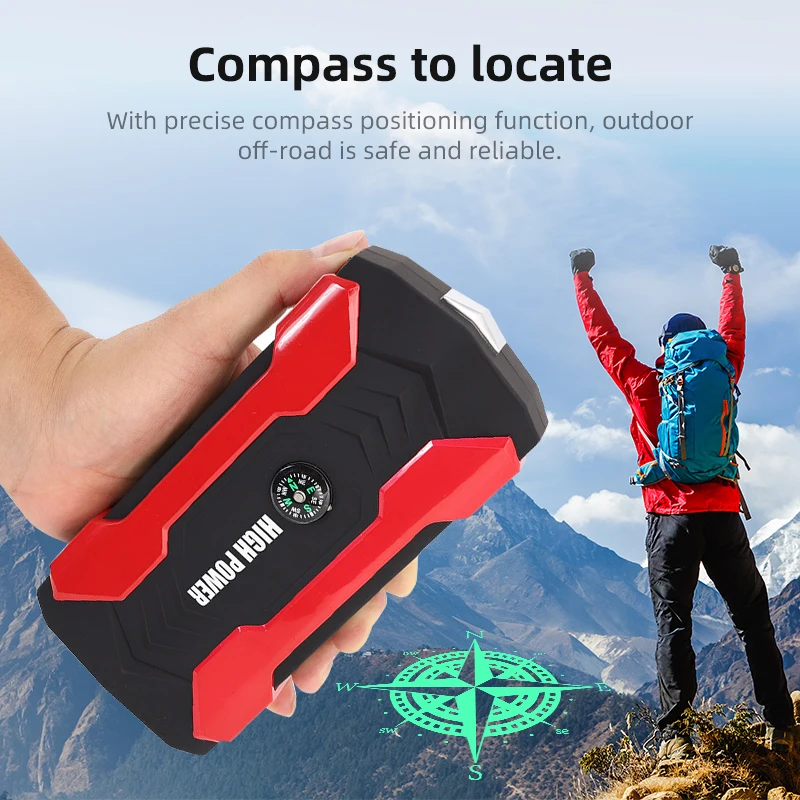 99800mAh 4 USB 12V 600A LED Car Jump Starter Portable Emergency Charger Battery Power Bank Car Booster Starting DeviceRed
99800mAh 4 USB 12V 600A LED Car Jump Starter Portable Emergency Charger Battery Power Bank Car Booster Starting DeviceRed