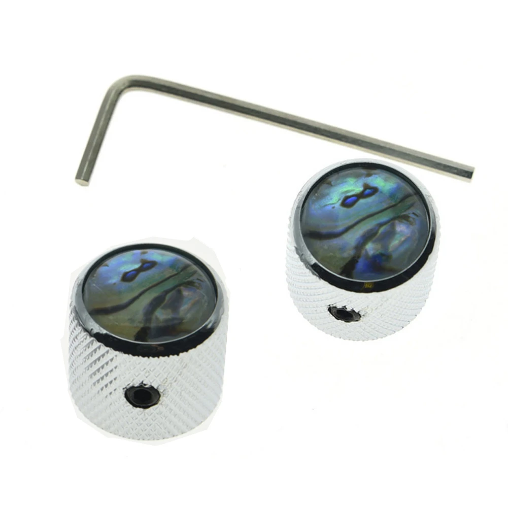 2pcs Guitar Control Knobs Abalone Top Metal Knurled Barrel Guitar Knob-Chrome Cylinder With A Dome Electric Guitar Accessory
2pcs Guitar Control Knobs Abalone Top Metal Knurled Barrel Guitar Knob-Chrome Cylinder With A Dome Electric Guitar Accessory