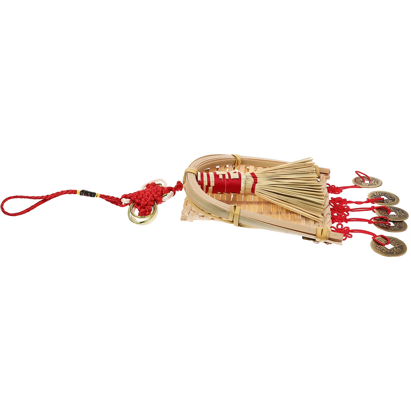 Chinese Broom and Dustpan Coins Knot Hanging Ornament Chinese Style Pendant
Chinese Broom and Dustpan Coins Knot Hanging Ornament Chinese Style Pendant