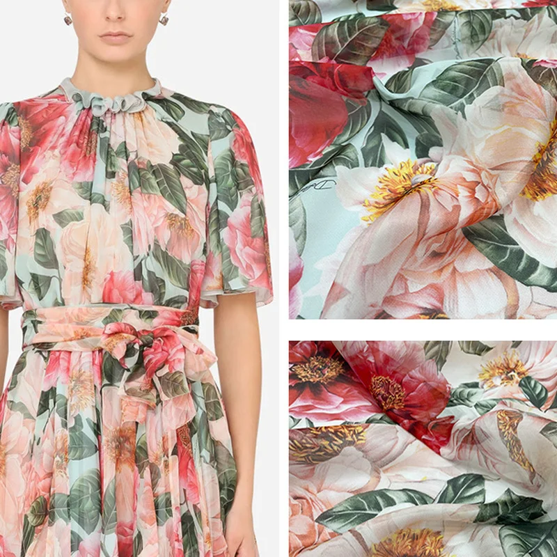 8 MM Soft Silk Fabrics By The Meter Peony Clothing Skirt Handmade Diy Fabric for Sewing Clothes Spring Summer Dresses for Women
8 MM Soft Silk Fabrics By The Meter Peony Clothing Skirt Handmade Diy Fabric for Sewing Clothes Spring Summer Dresses for Women